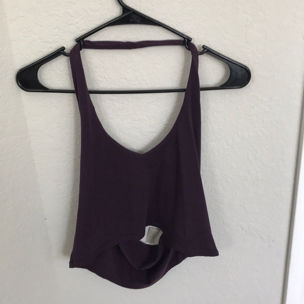 Purple crop top from Express